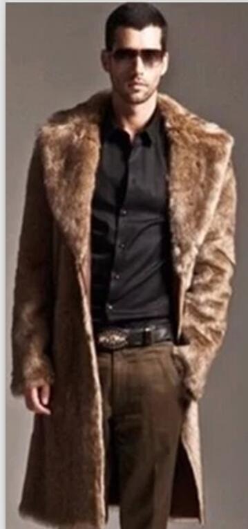 Men's Elegant Faux Fur Coat Amarae
