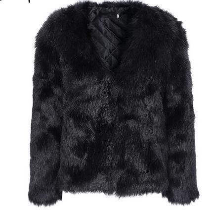 Ladies Short Plush Jacket with Fashionable V-Neck Lune London