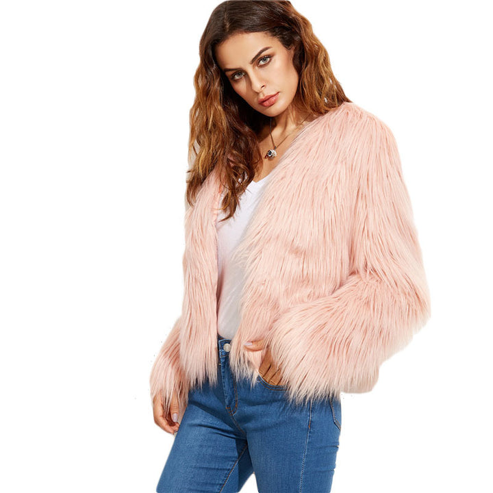 Ladies Luxurious Faux Fur Jacket Lune London