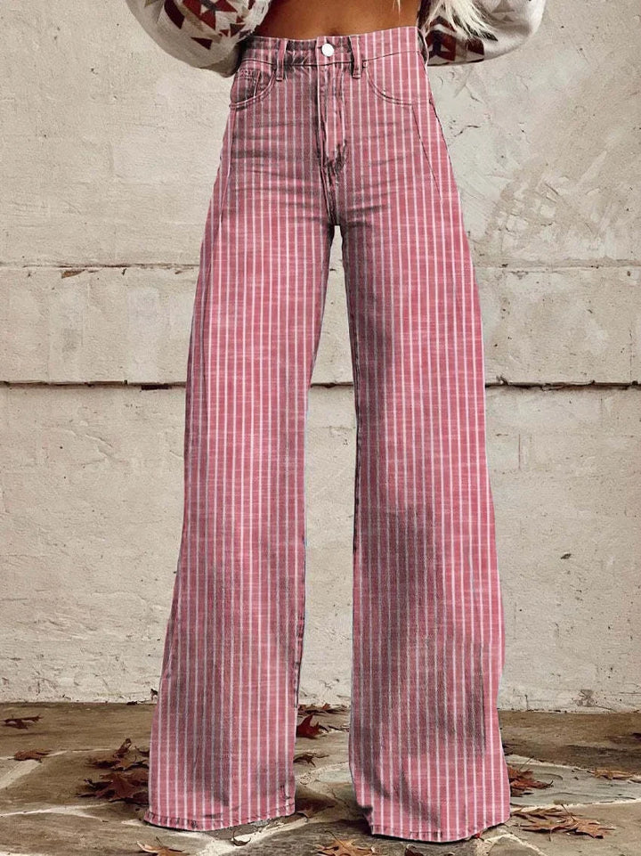 Lune London | Classic striped wide leg pants