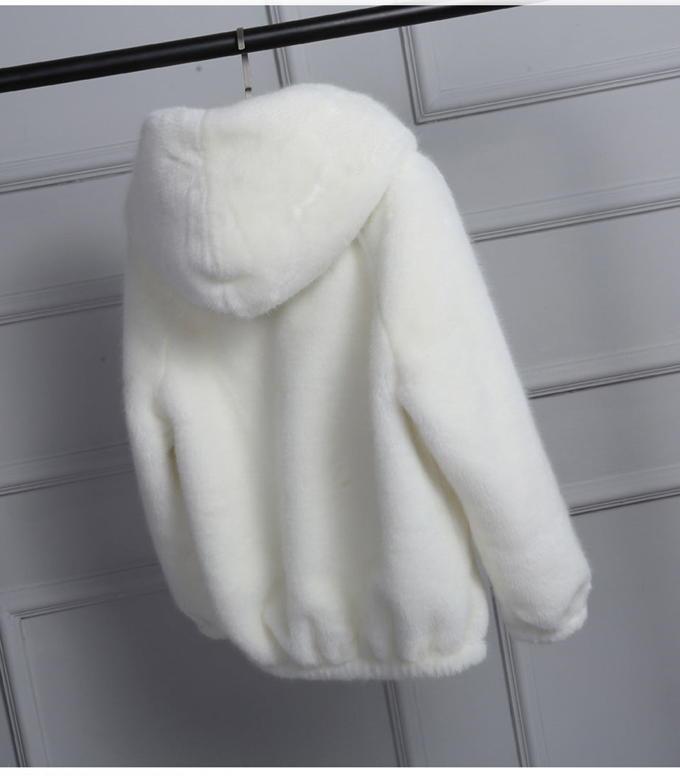 Women’s Faux Fur Hooded Jacket with High-Quality Zipper Lune London