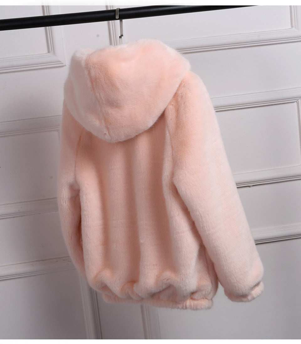 Women’s Faux Fur Hooded Jacket with High-Quality Zipper Lune London