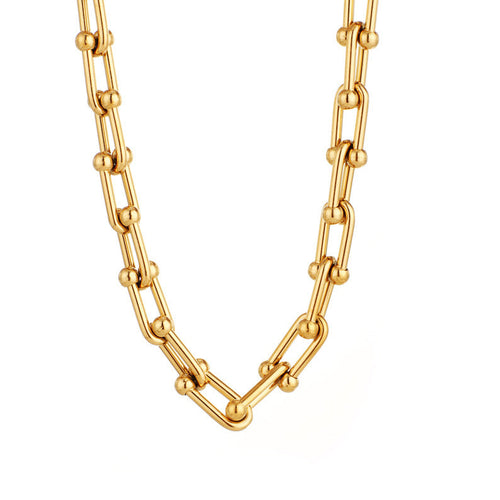 Amarae | Necklace U Shaped Lock Thick Chain