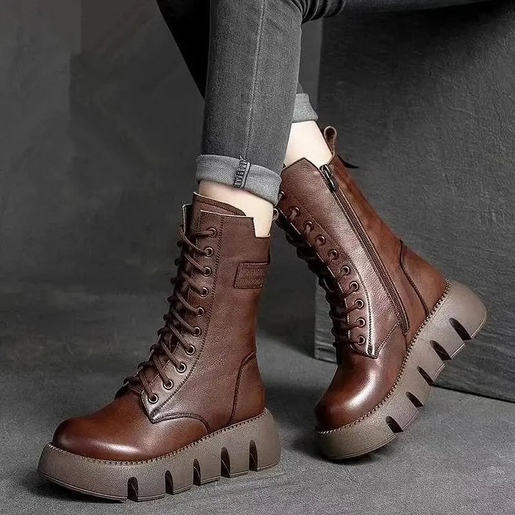 Lune London | Winter boots with zipper - Non-slip sole - Warm lining - Real leather look