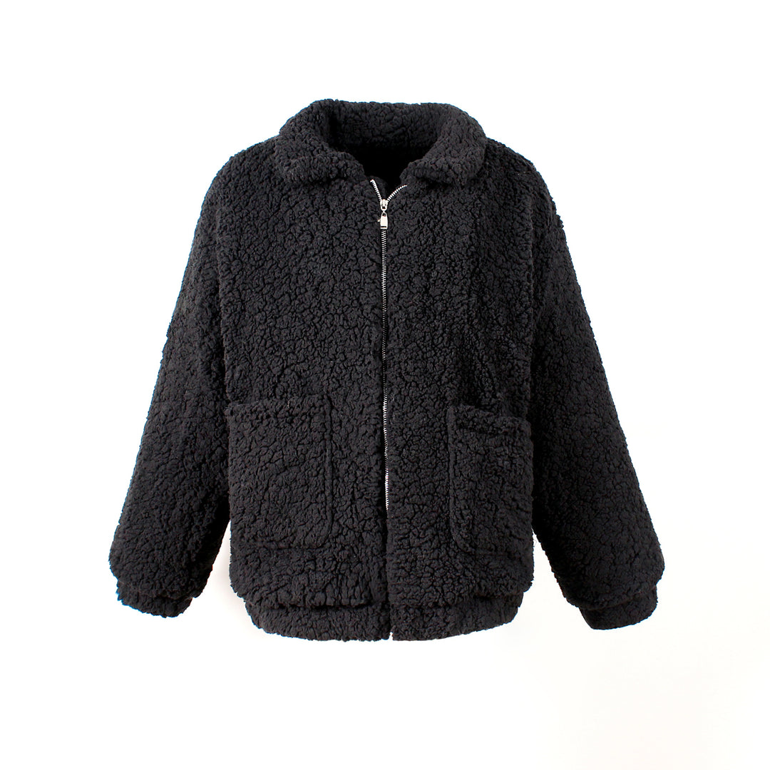 Women Cozy Fleece Jacket with Zipper Amarae