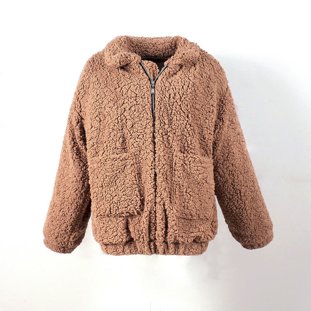 Women Cozy Fleece Jacket with Zipper Amarae