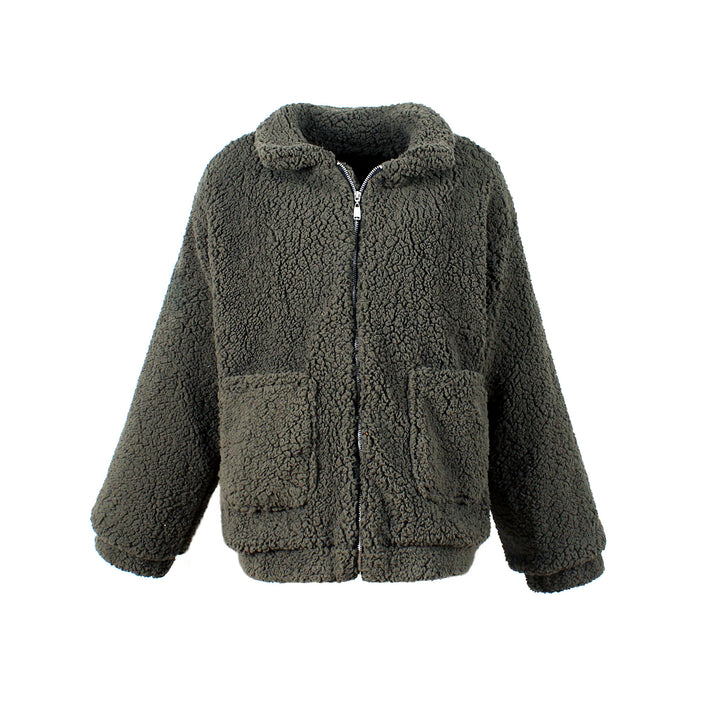 Women Cozy Fleece Jacket with Zipper Amarae
