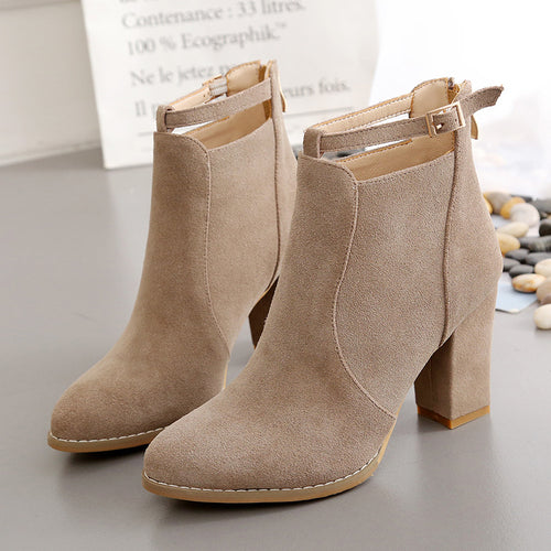 Stylish lace-up boots for women with trendy strap and comfort sole Amarae
