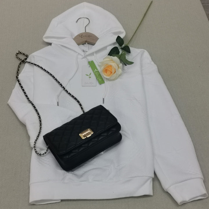Amarae | Plain white long sleeve sweatshirt