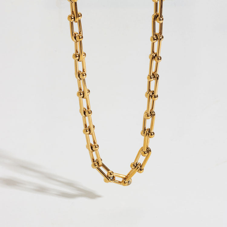 Lune London | Necklace U Shaped Lock Thick Chain