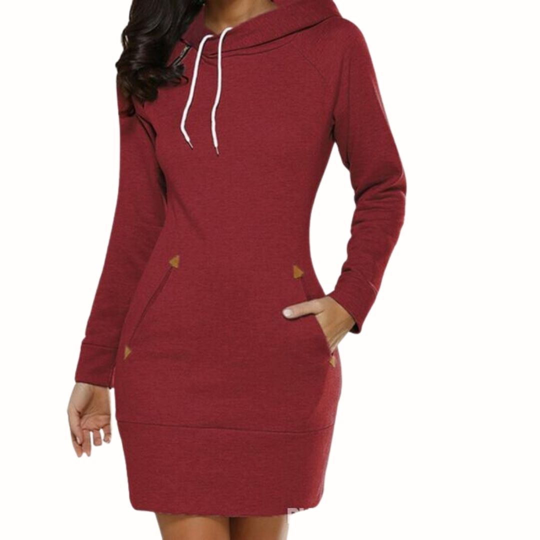 Amarae | Casual hoodie sweat dress with pockets