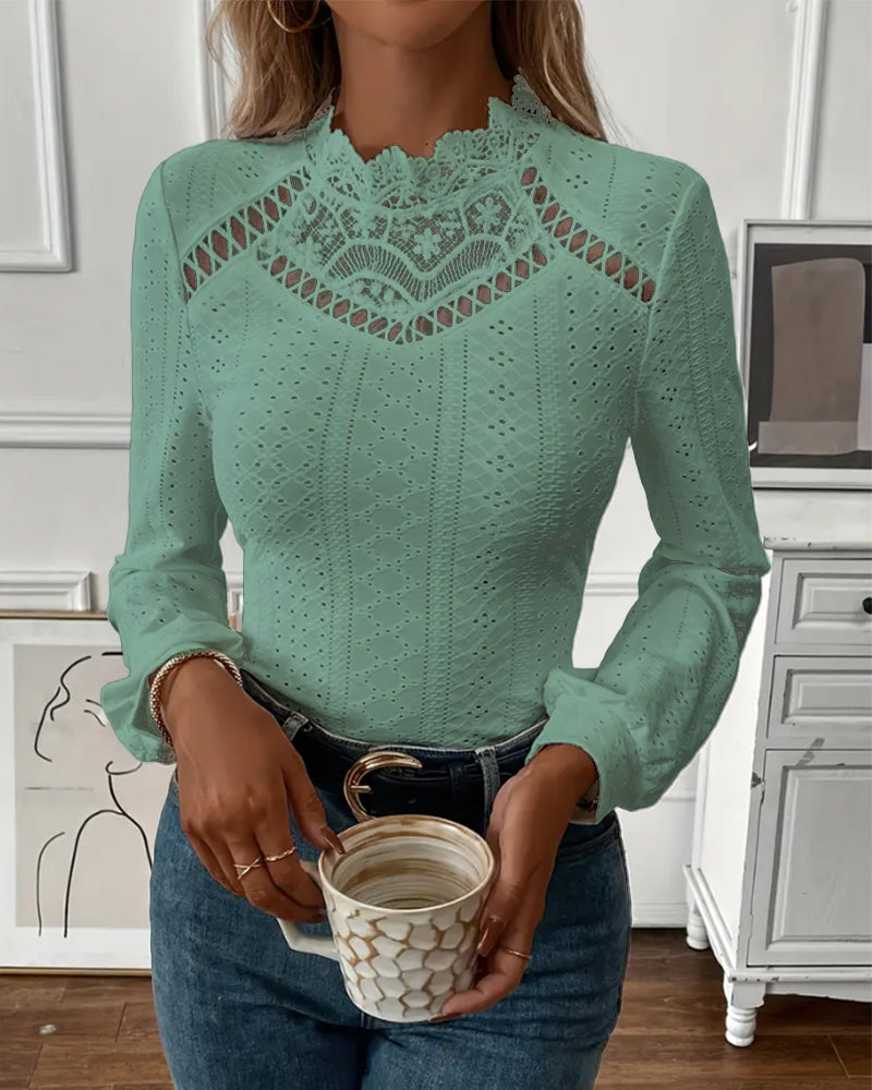 Lune London | Lace Round Neck Long Sleeve