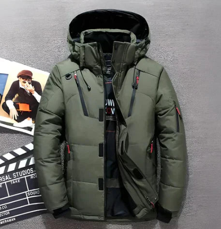Lune London | Down Jacket Water Resistant Hooded Padded Zipper Pockets Regular Fit