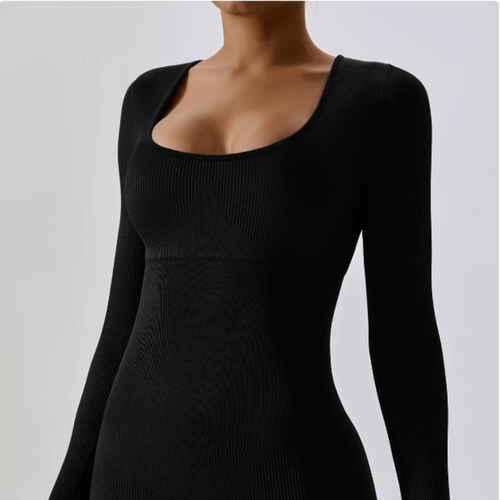 Amarae | Solid Long Sleeve Sports Jumpsuit