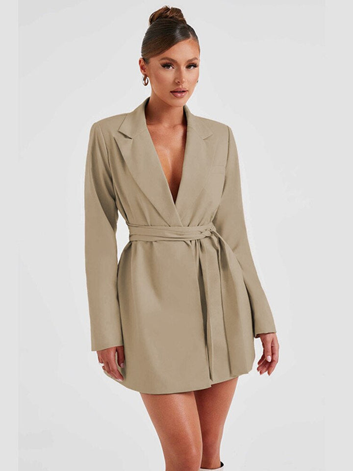 Lune London | Black Blazer Dress with V-Neck