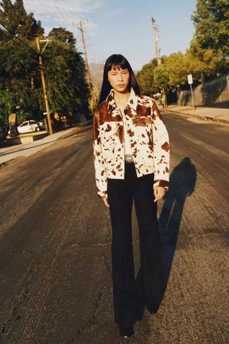 Amarae | Print Faux-Fur Shirt Jacket