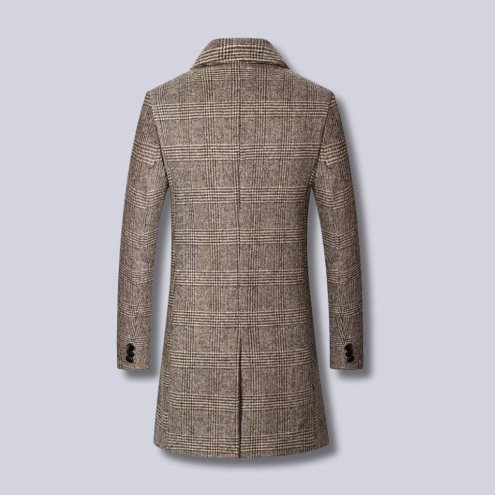 Amarae | Checked Wool Trench Coat