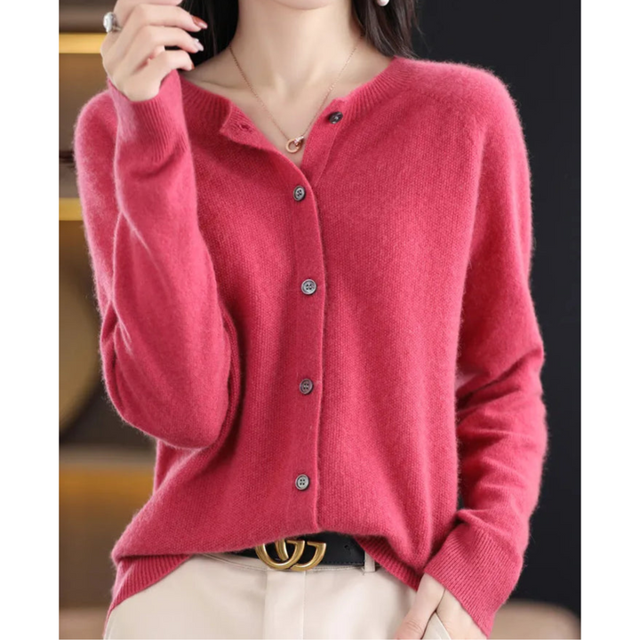 Lune London Women's Cardigan Round Neck Sweater