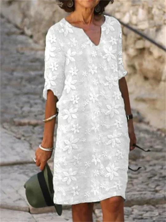 Lune London | Summer dresses made of cotton and linen with floral pattern