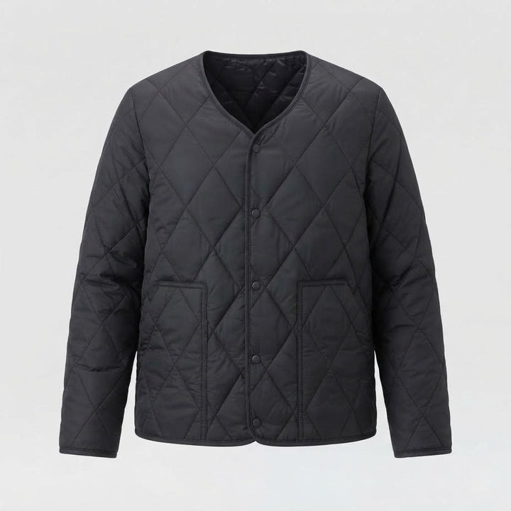Men's lightweight quilted inner jacket with diamond quilting and snap button closure Amarae