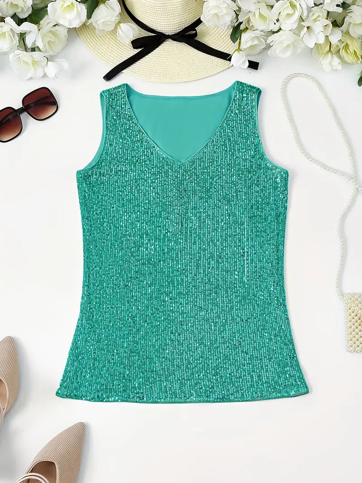 Lune London | Sleeveless Top with Sequins