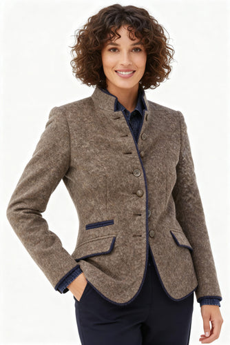Amarae | Multi-Button Women's Jacket Made Of Wool with Color Combination