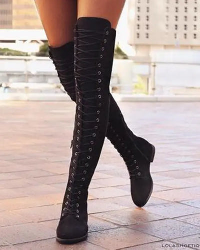 Amarae | Mid-calf lace-up boots