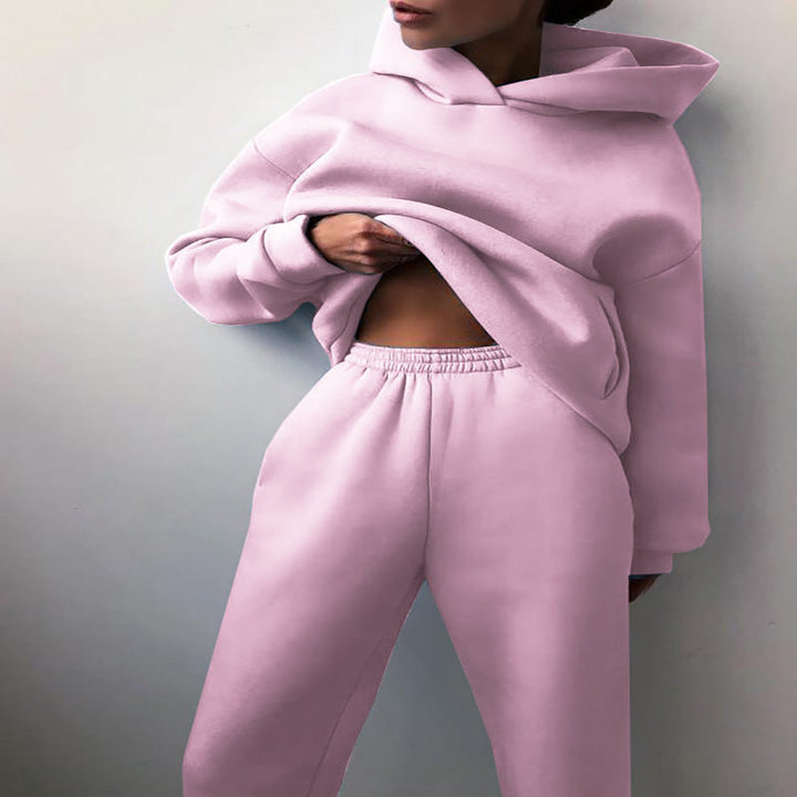 Chic Und Stil | Partial Tracksuit Oversized Tracksuit with Hood and Sweatpants