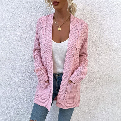 Amarae | Cardigan - Knit - Open Front - Loose Fit - With Pockets - Long Sleeve