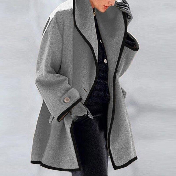 Amarae | Coat - Wool blend - Oversized fit - Draped collar - Long style