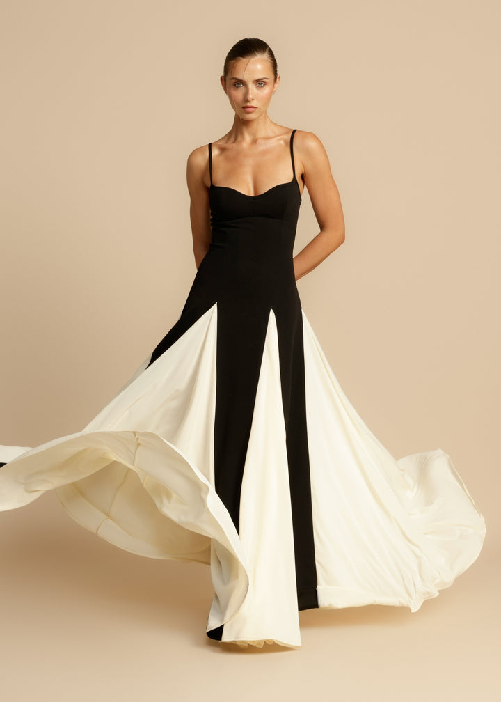Lune London | Spaghetti strap maxi dress color blocks