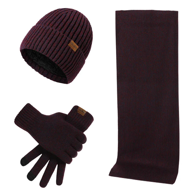 Amarae | Casual Winter Set with Beanie Scarf and Gloves for Men
