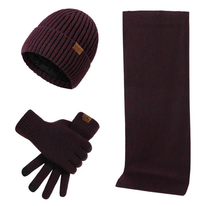 Amarae | Casual Winter Set with Beanie Scarf and Gloves for Men