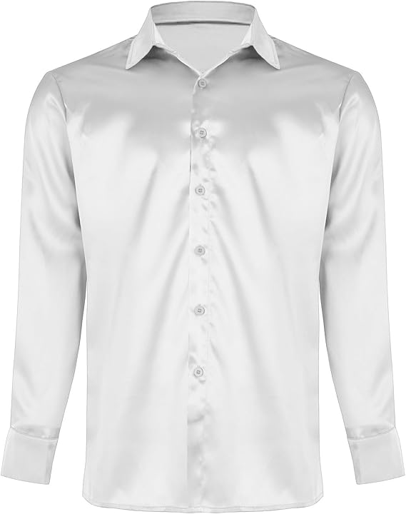 Men's High Gloss Satin Shirt with Modern Cut and Elegant Details Lune London