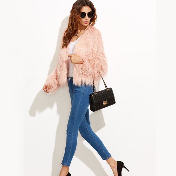 Ladies Cozy and Stylish Faux Fur Jacket Lune London