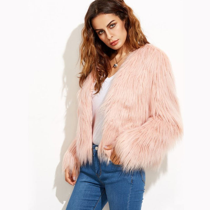Ladies Cozy and Stylish Faux Fur Jacket Lune London
