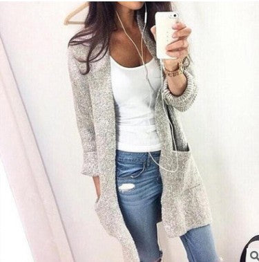 Cardigan pour femmes avec des manches longues et des poches ouvertes pratiques Chic & Stil
