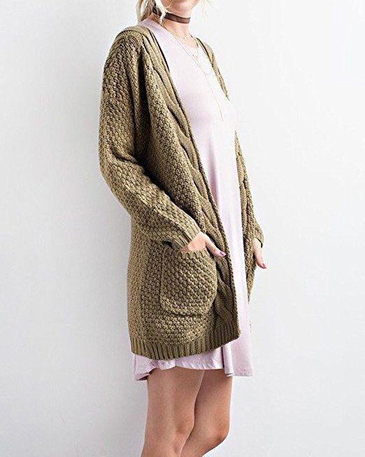Cardigan femme avec motif texturé et poches pratiques Chic & Stil