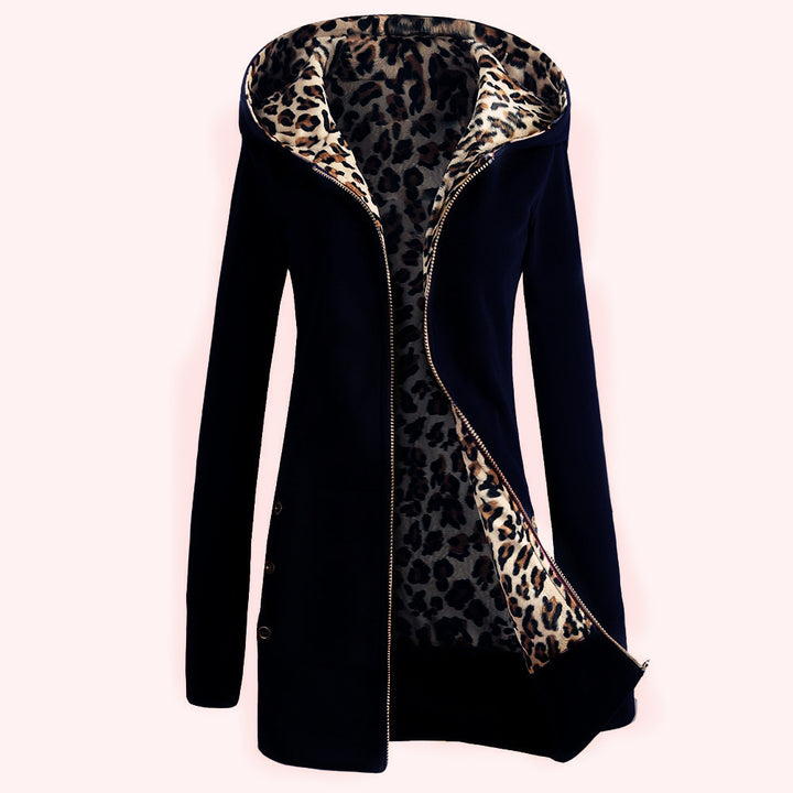 Trendy hooded jacket for women with faux fur lining Lune Londonl
