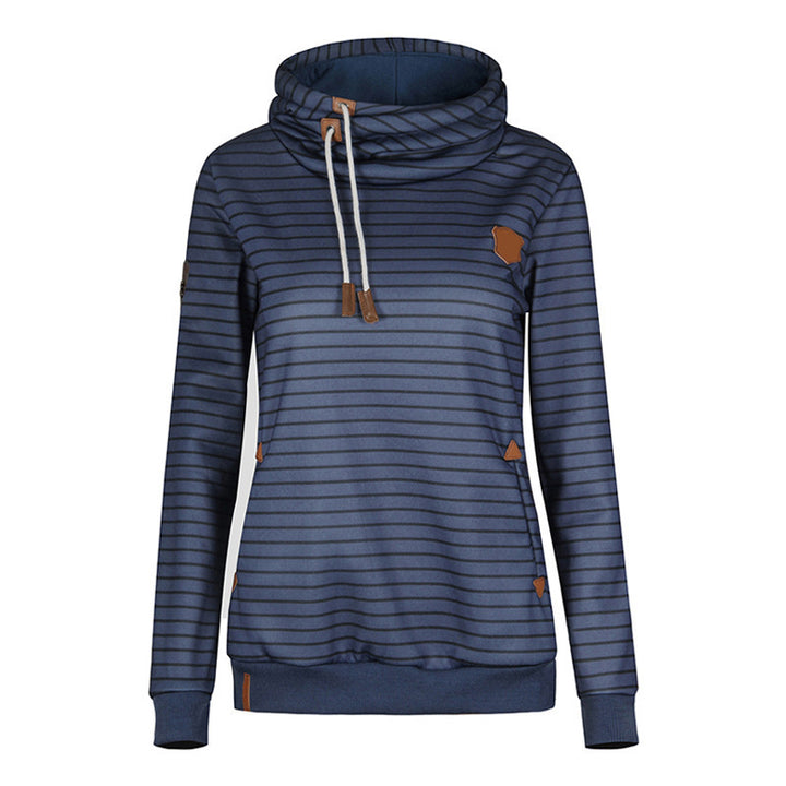 Women's hoodie with striped design and high-quality details Lune Londonl