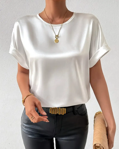 Amarae | T-Shirt Round Neck Satin Smooth
