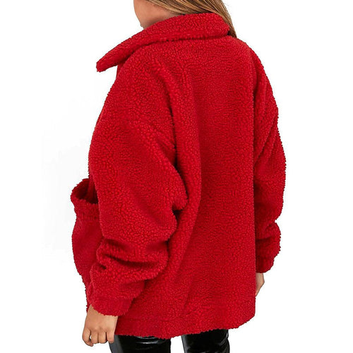 Amarae | Women's Fleece Sweatshirt with Wide Collar