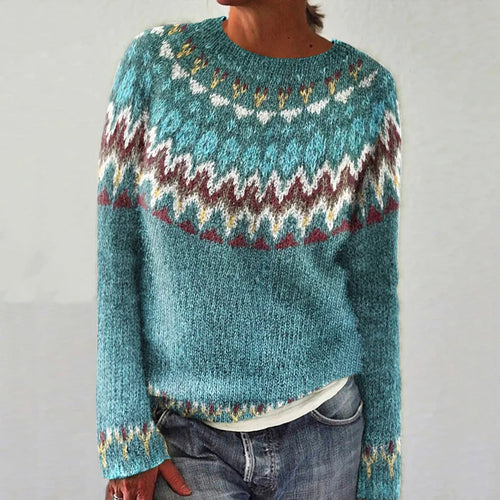 Amarae | Stylish sweater with vintage pattern