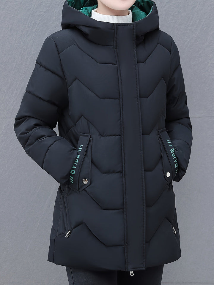 Amarae | Long Casual Women's Down Jacket with Hood