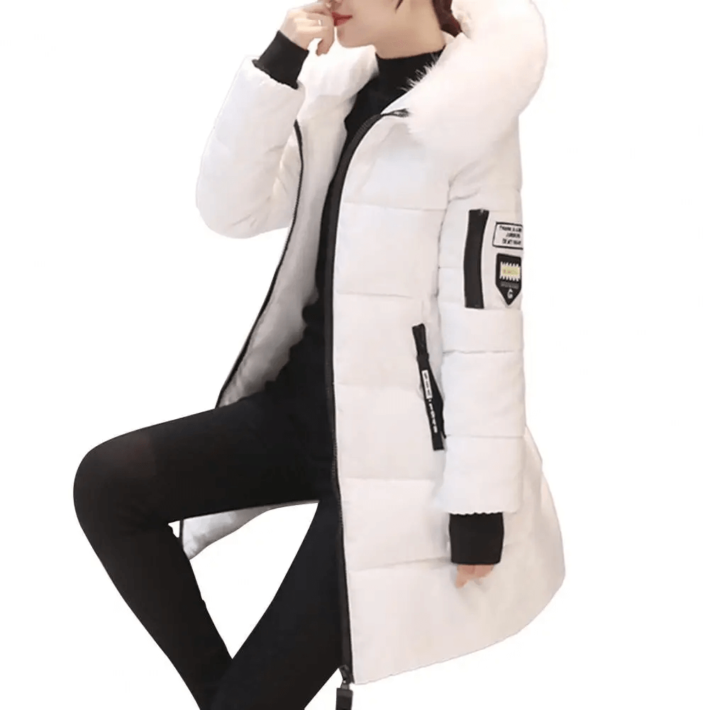 Women’s Cotton Winter Coat with Hood – Mid-Length & Warm | Amarae