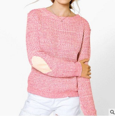 Chunky knit sweater for women with heart-shaped appliqué and loose fit Lune Londonl
