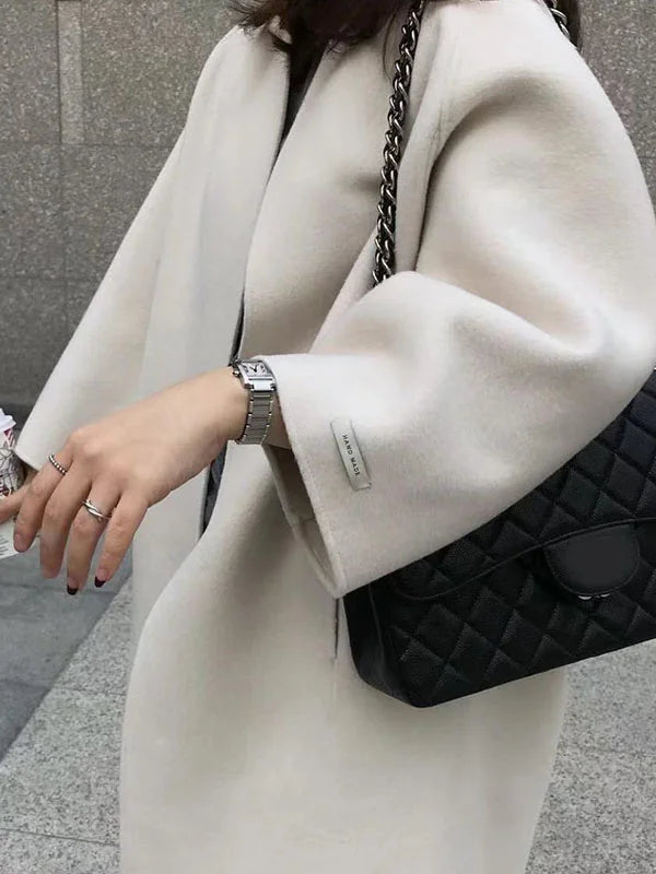Women’s Long Wool Coat with Elegant Fit & Thermal Insulation | Amarae