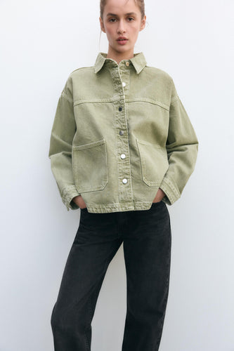 Amarae | Classic khaki denim jacket for everyday style
