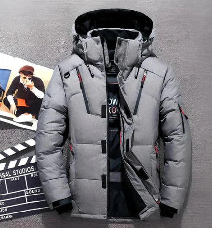 Lune London | Down Jacket Water Resistant Hooded Padded Zipper Pockets Regular Fit