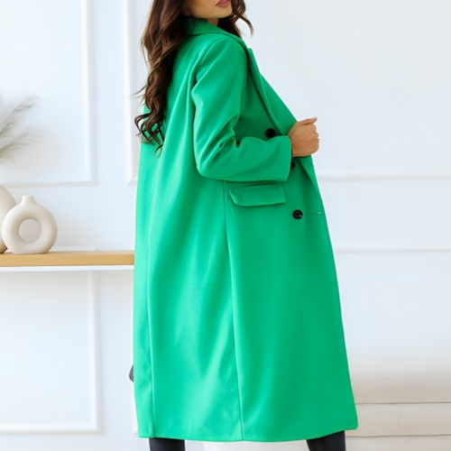 Amarae | Long coat - Oversized fit - Wool quality - Double-breasted - Classic details